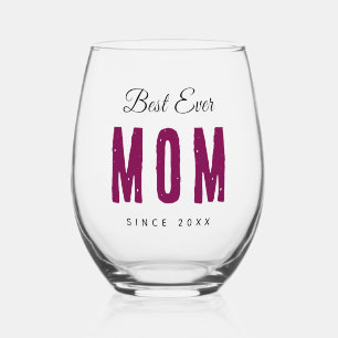Verre À Vin Sans Pied Meilleur Massage Personnalisé Pour Maman – Cadeau 