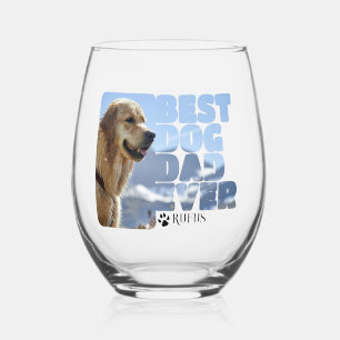 Verre À Vin Sans Pied Meilleur papa de chien personnalisé jamais