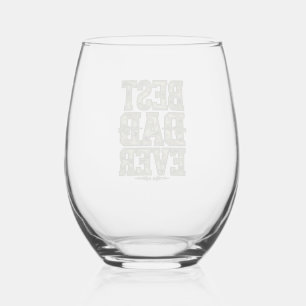 Verre À Vin Sans Pied Meilleur Papa Ever Camo Design de gravure vintage_