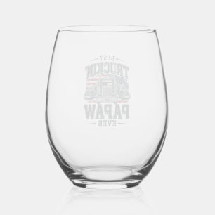 Verre À Vin Sans Pied Meilleur Papaw de camionnage jamais Vintage vecteu