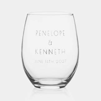 Verre À Vin Sans Pied Minimaliste moderne blanc Mariage simple personnal