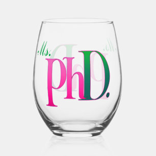 Verre À Vin Sans Pied Mme PhD. Rose & Vert