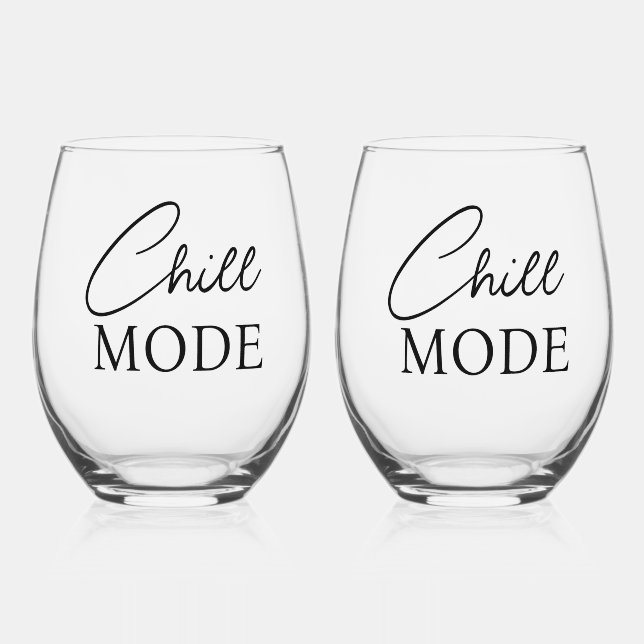 Verre À Vin Sans Pied Mode refroidissement : Vibes relaxantes (Recto)