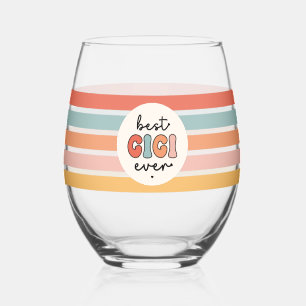 Verre À Vin Sans Pied Moderne Best Gigi Ever Cute Retro Grand-mère