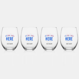 VERRE À VIN SANS PIED MODERNE MODERNE PERSONNALISABLE CLAIR VÉRIFIÉ