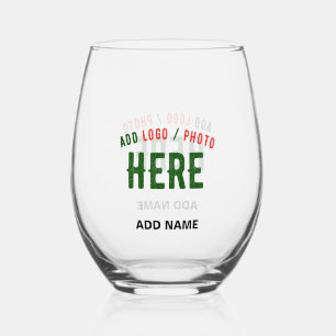 VERRE À VIN SANS PIED MODERNE MODERNE PERSONNALISABLE CLAIR VÉRIFIÉ