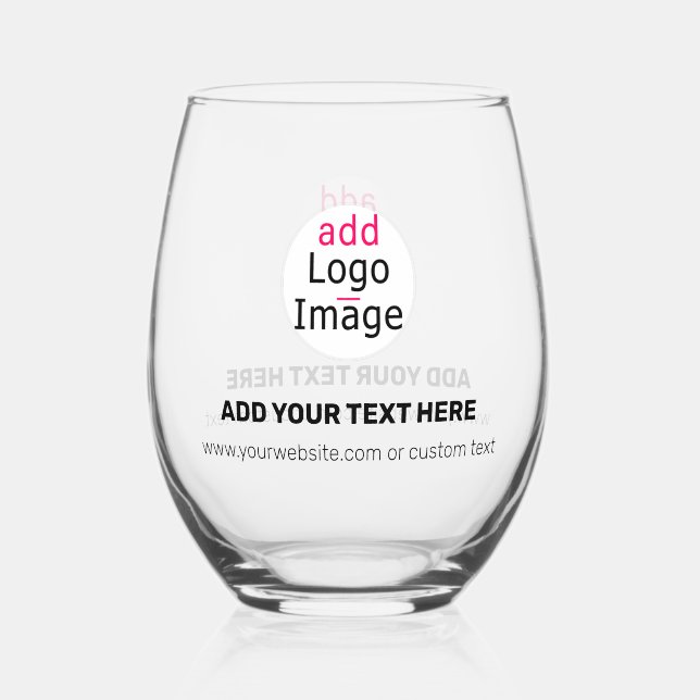 Verre À Vin Sans Pied Moderne Professionnel Personnalisable (Recto)