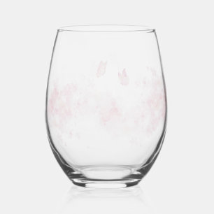 Verre À Vin Sans Pied Moderne simple papillon rose floral Fleurs mariage