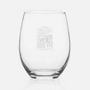 Verre À Vin Sans Pied Mon cœur Mon chien Gravure vintage Design pour ama