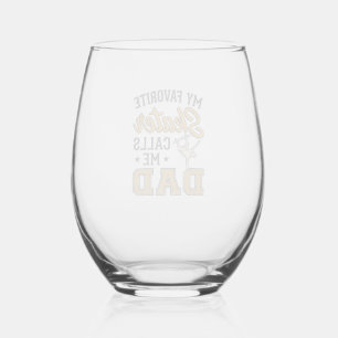 Verre À Vin Sans Pied Mon Skateur Préféré M'appelle Papa Vintage Shirt_1