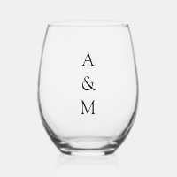 Monogramme monogramme minimaliste Mariage noir bla