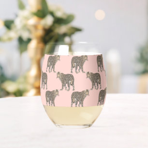 Verre À Vin Sans Pied Motif animal chic et branché Leopard