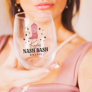Verre À Vin Sans Pied Nash Bash Cowgirl Bachelorette Party