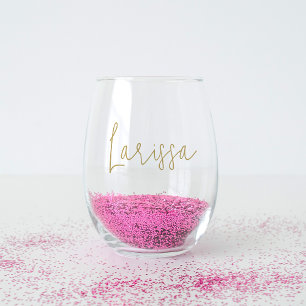 Verre À Vin Sans Pied Nom de Demoiselle d'Honneur de Mariage de Style Mo