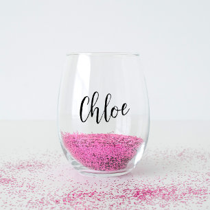 Verre À Vin Sans Pied Nom manuscrit Mariage EVJF Fête de mariage