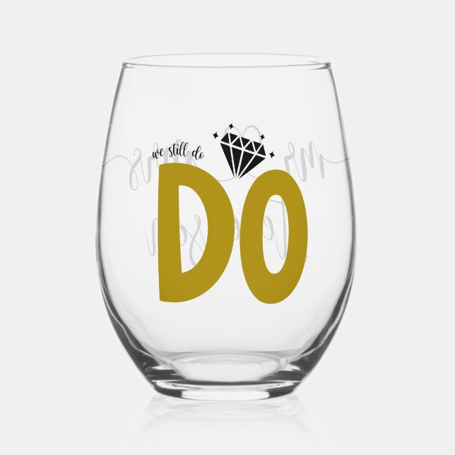 Verre À Vin Sans Pied Nous le faisons toujours - Diamant Embrasse Person (Recto)