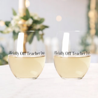 Verre À Vin Sans Pied Officiellement hors service d'enseignant