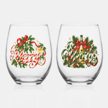 Paire de typographie de Noël Candy Cane Merry Spir