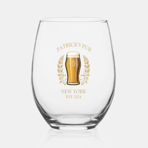Verre À Vin Sans Pied Panneau de bière personnalisée avec nom personnali