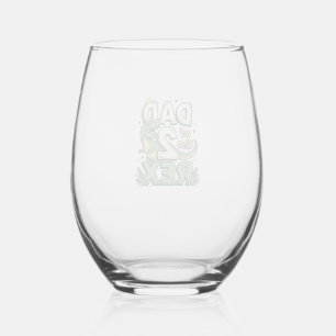 Verre À Vin Sans Pied Papa des 2 Rex T-shirt de conception de père de di
