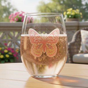 Verre À Vin Sans Pied Papillon