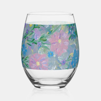 Verre À Vin Sans Pied Papillon Bush Floral