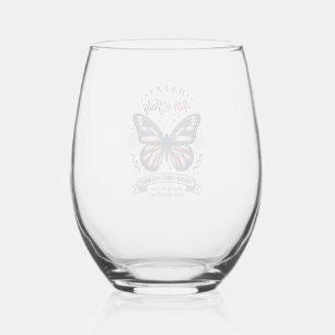 Verre À Vin Sans Pied Papillon Patriotique Bonne Fête du 4 Juillet Créat