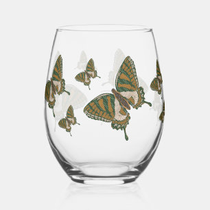 Verre À Vin Sans Pied Papillon Swallowtail Aborigène