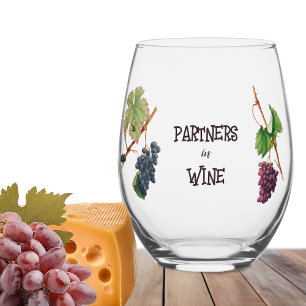 Verre À Vin Sans Pied Partenaires dans le vin drôle Vin sans tache
