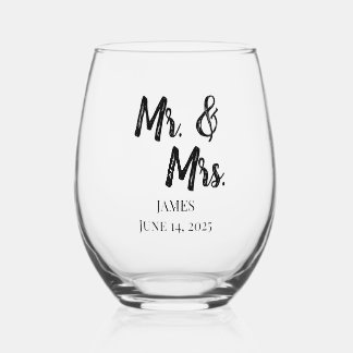 Verre À Vin Sans Pied Personalized Wedding