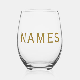 Verre À Vin Sans Pied Personalized With Last Name or Nickname on Them