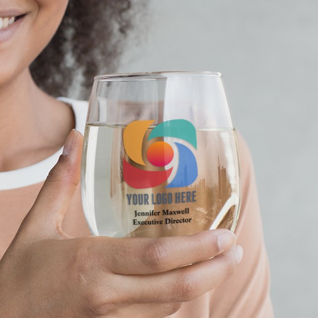 Verre À Vin Sans Pied Personnalisé Ajouter votre logo d'entreprise Entre (Créateur téléchargé)