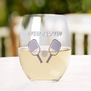 Verre À Vin Sans Pied Pickleball Devenu Trop Sage Cute Sports Pun Drôle
