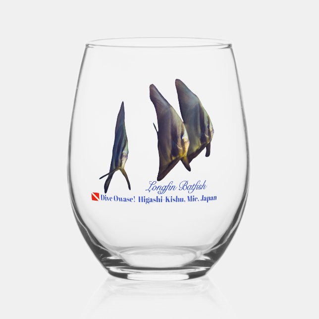 Verre À Vin Sans Pied Poisson-long (Recto)