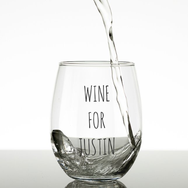 Verre À Vin Sans Pied Police Skinny tendance Nom personnalisé (Créateur téléchargé)