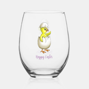 Verre À Vin Sans Pied Poule de Pâques