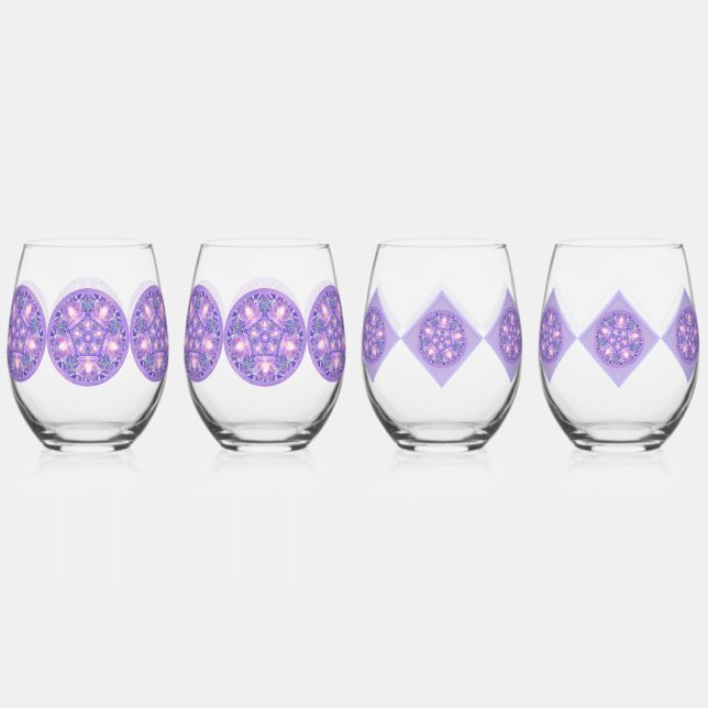 Verre À Vin Sans Pied Pourpre W1 (Recto)