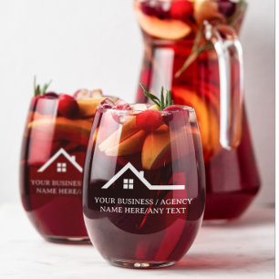 Verre À Vin Sans Pied Prix de l'agent immobilier et célébration de clôtu