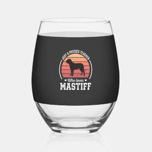 Verre À Vin Sans Pied Professeur de physique Mastiff amateur de chiens