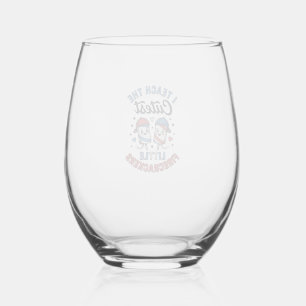 Verre À Vin Sans Pied Professeur Mignon Firecracker Vintage Quatre Juill