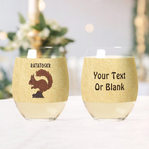 Verre À Vin Sans Pied Ratatöskr, écureuil nordique/viking