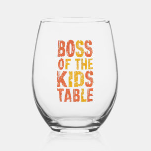 Verre À Vin Sans Pied Responsable de la fête de Thanksgiving à la table