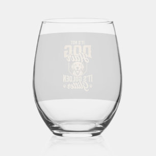 Verre À Vin Sans Pied Retriever doré drôle cheveux paillettes