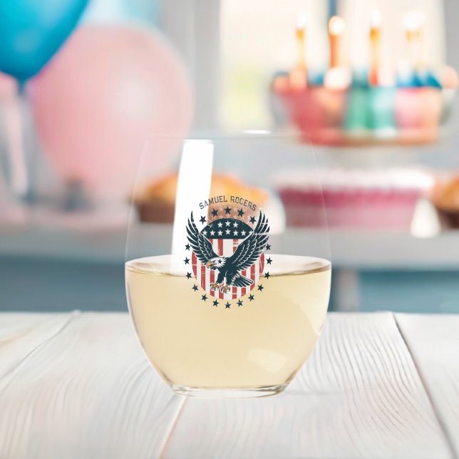 Verre À Vin Sans Pied Retro American Eagle  (Insitu (Baby Shower))