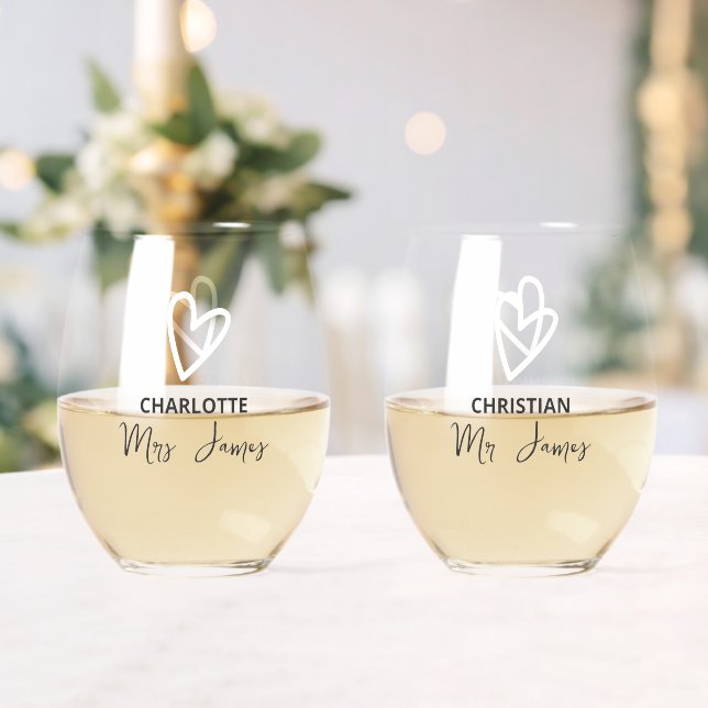 Verre À Vin Sans Pied Rien de fantaisie Juste Amour Mariage (Insitu (Mariage))
