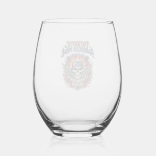 Verre À Vin Sans Pied Rocker du bandana patriotique Méta musique Old Glo