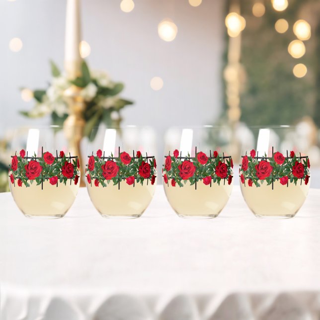 Verre À Vin Sans Pied Rose bush (Insitu (Mariage))