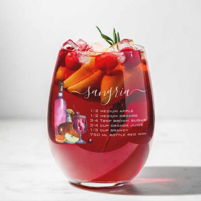 Verre À Vin Sans Pied Sangria Recette (Créateur téléchargé)