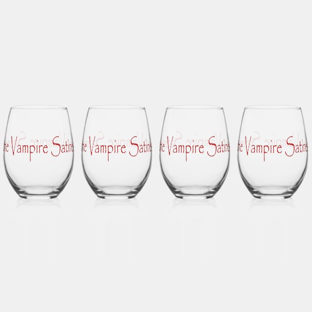 Verre À Vin Sans Pied Script de satires de vampire (Dos)