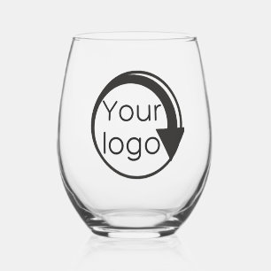 Verre À Vin Sans Pied Script noir personnalisé Entreprise Promotion Ajou